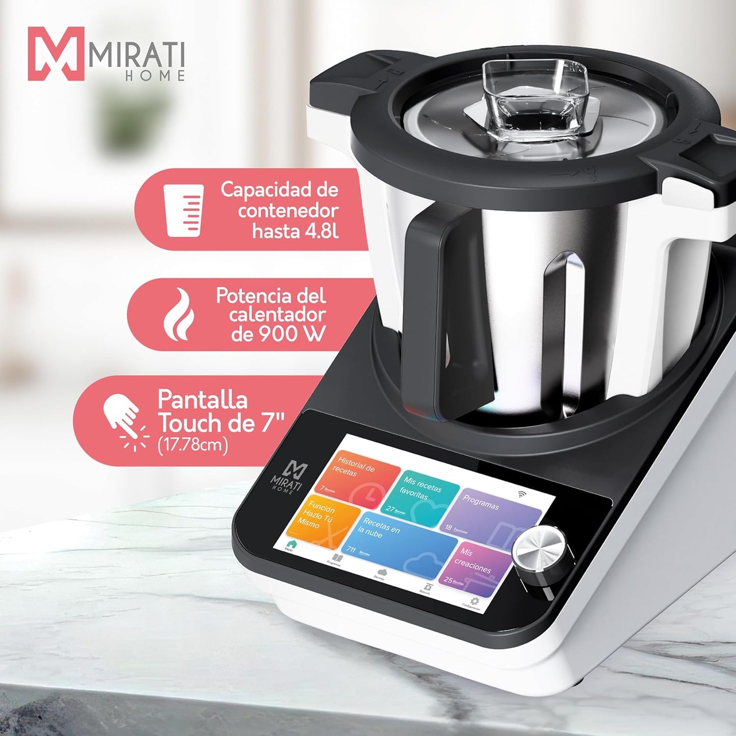 Robot de cocina Mirati Home - 16 funciones, 700 recetas