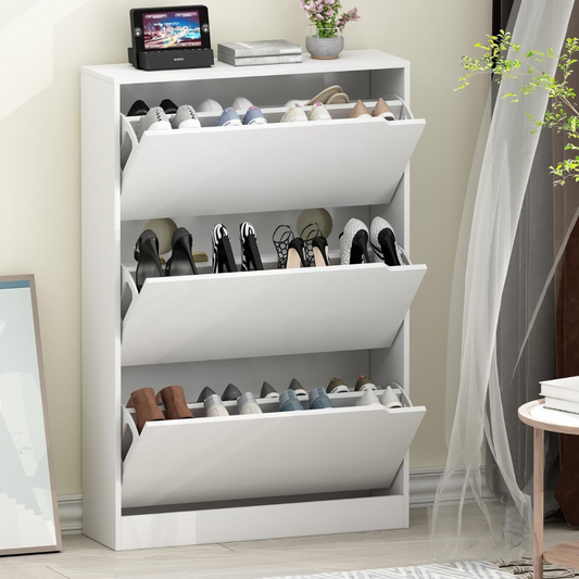 ClosetCraft Shoe Organizer™: gabinete de almacenamiento de zapatos con 3 cajones.