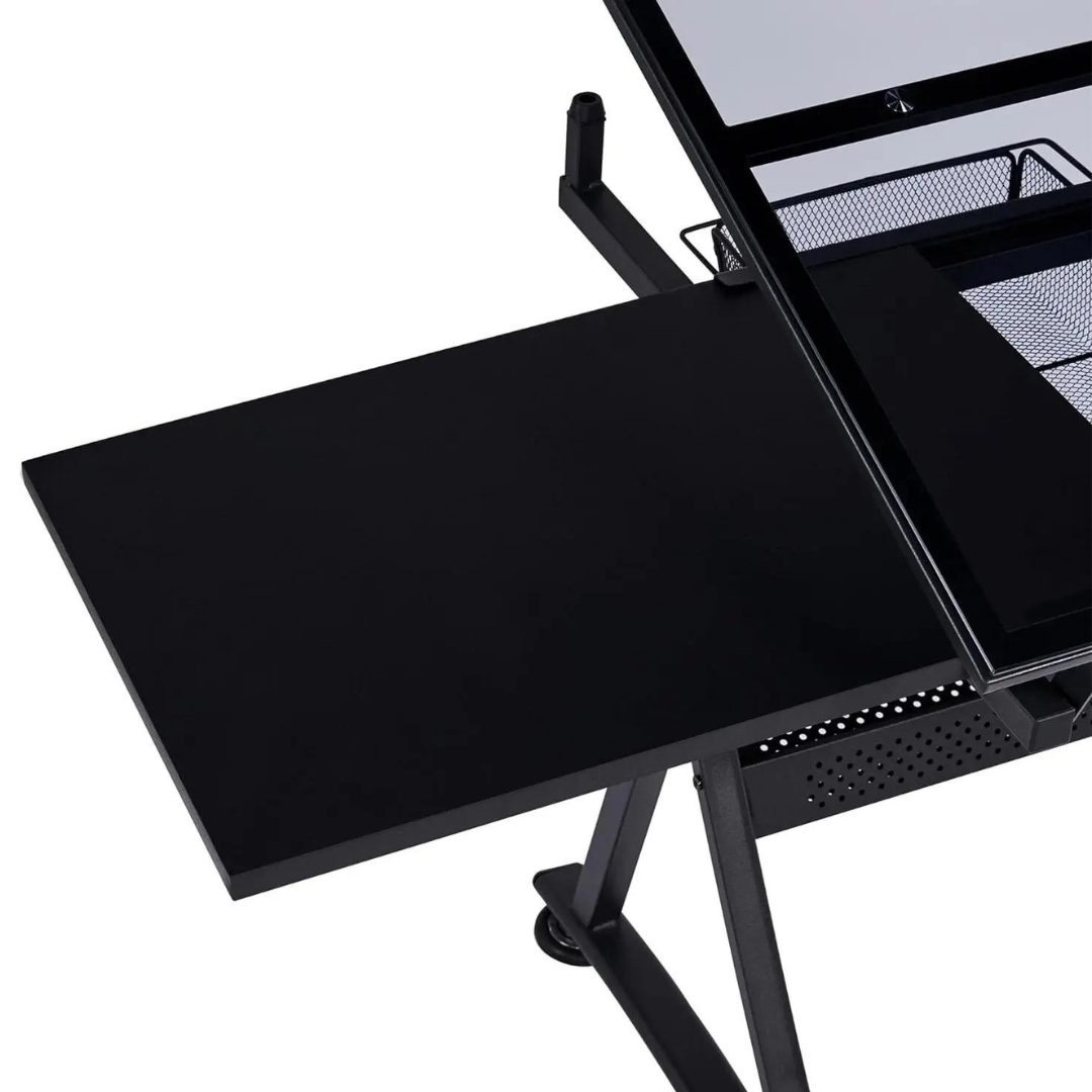 CreatiCraft Drafting Studio™: mesa de dibujo con taburete regulable en altura